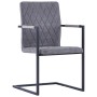 Cantilever dining chairs 4 pcs dark gray synthetic leather by vidaXL, dining chairs - Ref: Foro24-278636, Price: 432,76 €, Di...