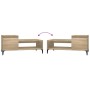 Mesa de centro madera contrachapada roble Sonoma 100x50x45 cm de vidaXL, Mesas de centro - Ref: Foro24-821135, Precio: 47,08 ...