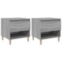 Bedside tables 2 units gray Sonoma plywood 50x46x50 cm by vidaXL, Nightstands - Ref: Foro24-819545, Price: 83,90 €, Discount: %