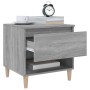 Bedside tables 2 units gray Sonoma plywood 50x46x50 cm by vidaXL, Nightstands - Ref: Foro24-819545, Price: 83,90 €, Discount: %