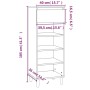 Concrete gray plywood shoe rack furniture 40x36x105 cm by vidaXL, Shoe racks and shoe organizers - Ref: Foro24-819776, Price:...