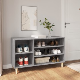 Shoe cabinet made of gray Sonoma plywood wood 102x36x60 cm by vidaXL, Shoe racks and shoe organizers - Ref: Foro24-819746, Pr...