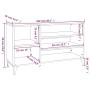 Schuhschrank aus braunem Eichensperrholz, 102 x 36 x 60 cm von vidaXL, Schuhregale und Schuhorganisatoren - Ref: Foro24-81975...