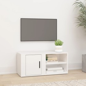 White plywood TV cabinet 80x31.5x36 cm by vidaXL, TV Furniture - Ref: Foro24-819436, Price: 45,10 €, Discount: %