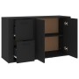 Aparador de madera contrachapada negro 100x33x59,5 cm de vidaXL, Aparadores - Ref: Foro24-820997, Precio: 101,99 €, Descuento: %