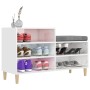 Glossy white plywood shoe cabinet 102x36x60 cm by vidaXL, Shoe racks and shoe organizers - Ref: Foro24-819726, Price: 57,67 €...