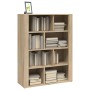 Aparador madera contrachapada color roble Sonoma 80x30x106 cm de vidaXL, Aparadores - Ref: Foro24-819495, Precio: 64,99 €, De...