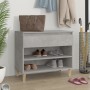 Mueble zapatero madera contrachapada gris hormigón 70x36x60 cm de vidaXL, Zapateros y organizadores de calzado - Ref: Foro24-...