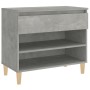 Mueble zapatero madera contrachapada gris hormigón 70x36x60 cm de vidaXL, Zapateros y organizadores de calzado - Ref: Foro24-...