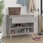 Mueble zapatero madera contrachapada gris hormigón 70x36x60 cm de vidaXL, Zapateros y organizadores de calzado - Ref: Foro24-...