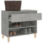 Mueble zapatero madera contrachapada gris hormigón 70x36x60 cm de vidaXL, Zapateros y organizadores de calzado - Ref: Foro24-...