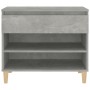 Mueble zapatero madera contrachapada gris hormigón 70x36x60 cm de vidaXL, Zapateros y organizadores de calzado - Ref: Foro24-...