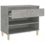 Mueble zapatero madera contrachapada gris hormigón 70x36x60 cm de vidaXL, Zapateros y organizadores de calzado - Ref: Foro24-...