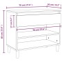 Concrete gray plywood shoe rack furniture 70x36x60 cm by vidaXL, Shoe racks and shoe organizers - Ref: Foro24-819760, Price: ...