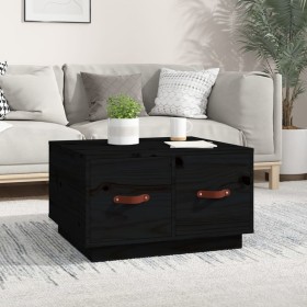 Mesa de centro de madera maciza de pino negro 60x53x35 cm de vidaXL, Mesas de centro - Ref: Foro24-820970, Precio: 69,99 €, D...