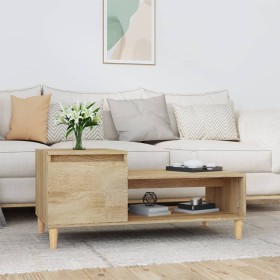 Sonoma oak plywood coffee table 100x50x45 cm by vidaXL, Coffee table - Ref: Foro24-821127, Price: 51,24 €, Discount: %