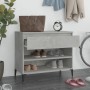 Mueble zapatero madera contrachapada gris hormigón 70x36x60 cm de vidaXL, Zapateros y organizadores de calzado - Ref: Foro24-...