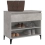 Mueble zapatero madera contrachapada gris hormigón 70x36x60 cm de vidaXL, Zapateros y organizadores de calzado - Ref: Foro24-...