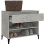 Mueble zapatero madera contrachapada gris hormigón 70x36x60 cm de vidaXL, Zapateros y organizadores de calzado - Ref: Foro24-...