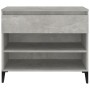 Mueble zapatero madera contrachapada gris hormigón 70x36x60 cm de vidaXL, Zapateros y organizadores de calzado - Ref: Foro24-...