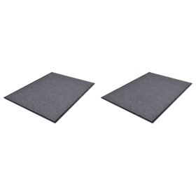 PVC doormats 2 units gray 90x60 cm by vidaXL, Doormats - Ref: Foro24-278748, Price: 30,99 €, Discount: %