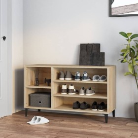 Mueble zapatero madera contrachapada roble Sonoma 102x36x60 cm de vidaXL, Zapateros y organizadores de calzado - Ref: Foro24-...