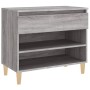 Mueble zapatero madera contrachapada gris Sonoma 70x36x60 cm de vidaXL, Zapateros y organizadores de calzado - Ref: Foro24-81...