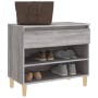 Mueble zapatero madera contrachapada gris Sonoma 70x36x60 cm de vidaXL, Zapateros y organizadores de calzado - Ref: Foro24-81...