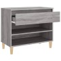 Mueble zapatero madera contrachapada gris Sonoma 70x36x60 cm de vidaXL, Zapateros y organizadores de calzado - Ref: Foro24-81...