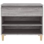 Mueble zapatero madera contrachapada gris Sonoma 70x36x60 cm de vidaXL, Zapateros y organizadores de calzado - Ref: Foro24-81...