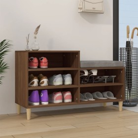 Plywood oak brown shoe cabinet 102x36x60 cm by vidaXL, Shoe racks and shoe organizers - Ref: Foro24-819731, Price: 57,99 €, D...