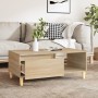 Oak Sonoma plywood coffee table 90x50x36.5 cm by vidaXL, Coffee table - Ref: Foro24-821047, Price: 62,61 €, Discount: %