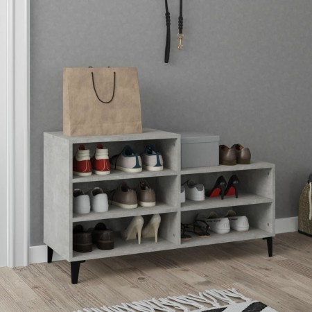 Concrete gray plywood shoe rack furniture 102x36x60 cm by vidaXL, Shoe racks and shoe organizers - Ref: Foro24-819736, Price:...