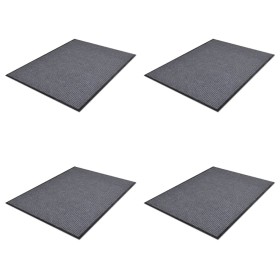 Felpudos de PVC 4 unidades gris 90x60 cm de vidaXL, Felpudos - Ref: Foro24-278749, Precio: 54,44 €, Descuento: %