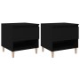 Mesitas de noche 2 uds contrachapada negro 50x46x50 cm de vidaXL, Mesitas de noche - Ref: Foro24-819535, Precio: 62,10 €, Des...