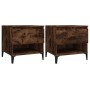 Side tables 2 units smoked oak plywood 50x46x50 cm by vidaXL, Side tables - Ref: Foro24-819559, Price: 86,90 €, Discount: %