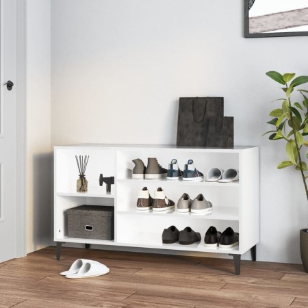 Shoe cabinet made of white glossy plywood, 102x36x60 cm by vidaXL, Shoe racks and shoe organizers - Ref: Foro24-819750, Price...