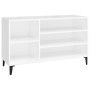 Shoe cabinet made of white glossy plywood, 102x36x60 cm by vidaXL, Shoe racks and shoe organizers - Ref: Foro24-819750, Price...