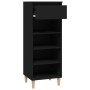 Shoe cabinet made of black plywood wood, 40x36x105 cm by vidaXL, Shoe racks and shoe organizers - Ref: Foro24-819773, Price: ...