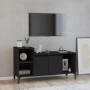 Black plywood TV cabinet 100x35x55 cm by vidaXL, TV Furniture - Ref: Foro24-821181, Price: 55,32 €, Discount: %