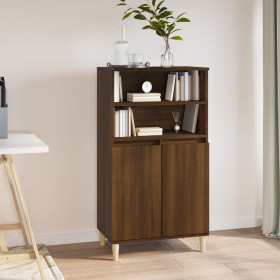 Tall brown oak plywood sideboard 60x36x110 cm by vidaXL, Sideboards - Ref: Foro24-821227, Price: 80,99 €, Discount: %