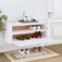 White plywood wall shoe rack furniture 100x35x38 cm by vidaXL, Shoe racks and shoe organizers - Ref: Foro24-821020, Price: 68...