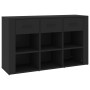 Aparador de madera contrachapada negro 100x30x59,5 cm de vidaXL, Aparadores - Ref: Foro24-821005, Precio: 111,25 €, Descuento: %