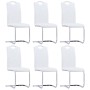 Sillas voladizas de comedor 6 unidades cuero sintético blanco de vidaXL, Sillas de comedor - Ref: Foro24-278835, Precio: 432,...