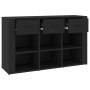 Aparador de madera contrachapada negro 100x30x59,5 cm de vidaXL, Aparadores - Ref: Foro24-821005, Precio: 111,25 €, Descuento: %