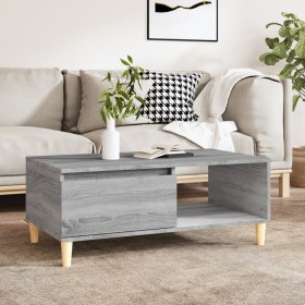 Sonoma gray plywood coffee table 90x50x36.5 cm by vidaXL, Coffee table - Ref: Foro24-821050, Price: 65,28 €, Discount: %