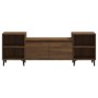 Oak brown plywood TV cabinet 160x35x55 cm by vidaXL, TV Furniture - Ref: Foro24-821203, Price: 96,41 €, Discount: %