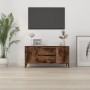 Smoked oak plywood TV cabinet 102x44.5x50 cm by vidaXL, TV Furniture - Ref: Foro24-819609, Price: 80,99 €, Discount: %