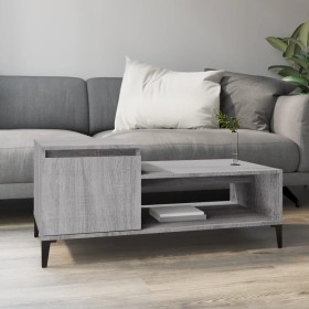 Sonoma gray plywood coffee table 100x50x45 cm by vidaXL, Coffee table - Ref: Foro24-821138, Price: 48,99 €, Discount: %