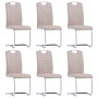 Cantilever dining chairs 6 pcs cappuccino synthetic leather by vidaXL, dining chairs - Ref: Foro24-278836, Price: 412,28 €, D...